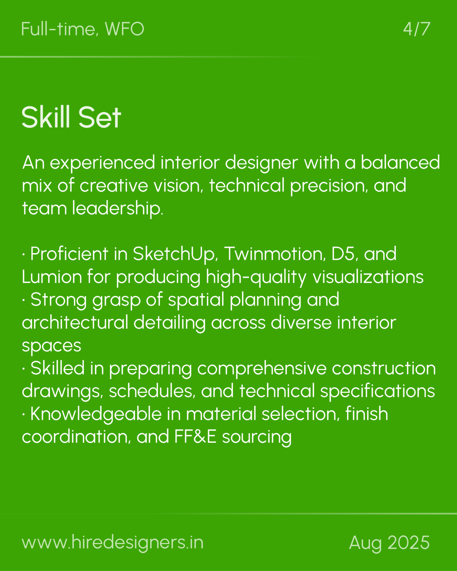 Sr Interior Designer-GGN_20 - Hire Designers