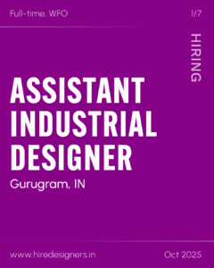 ASSt Industrial Designer-GGN_1 - Hire Designers