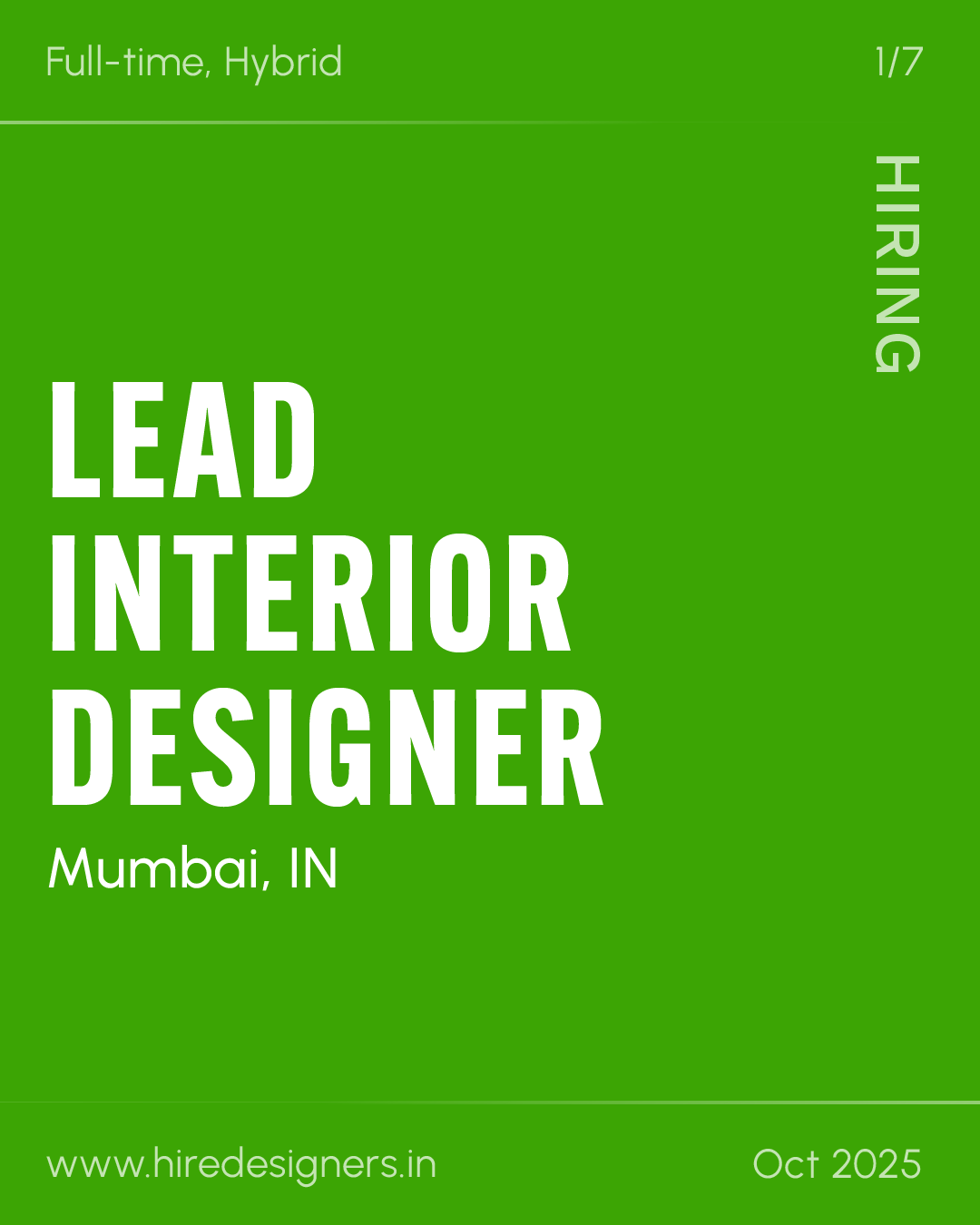 Lead Interior Designer - Hire Designers
