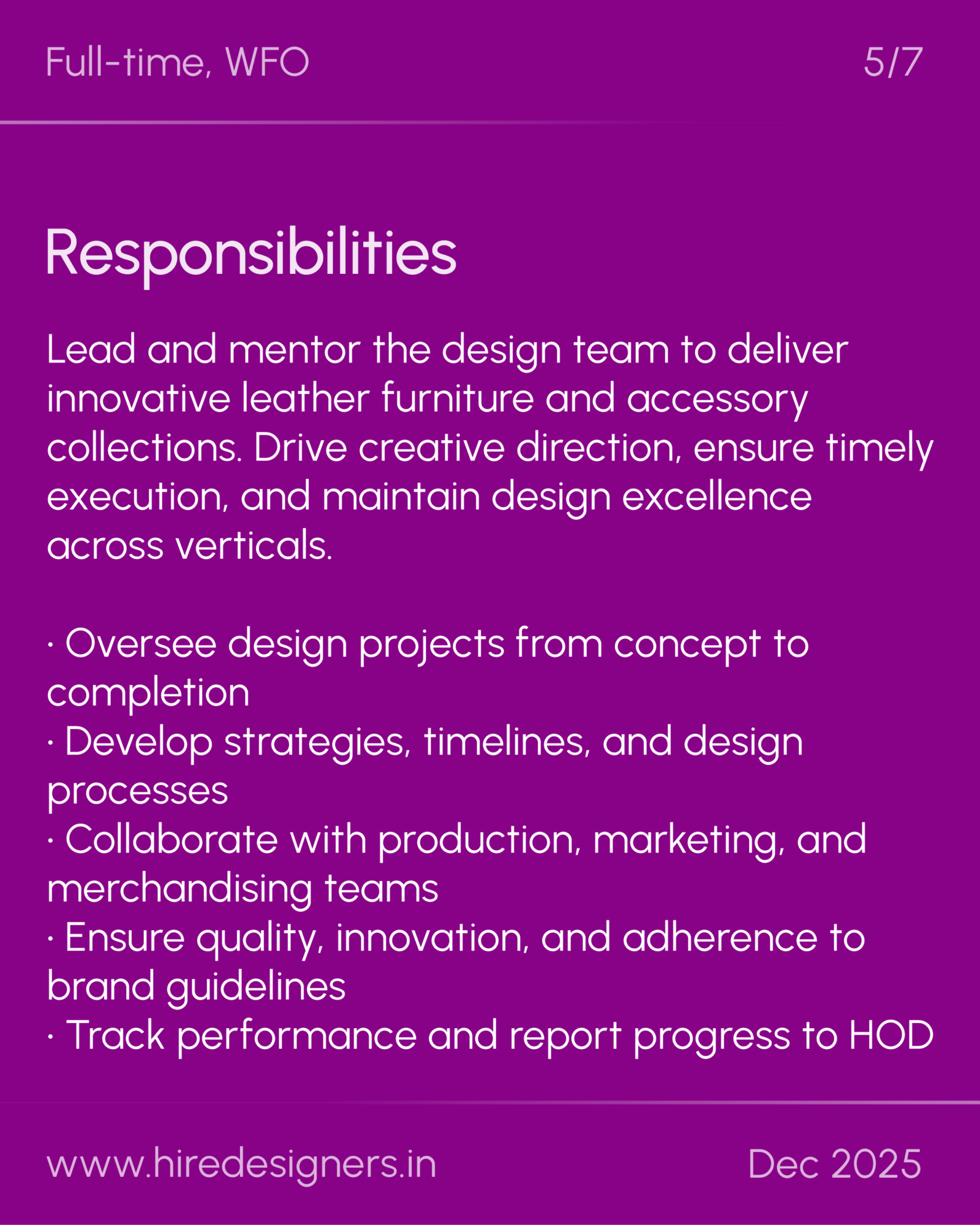 Furniture Design Manager-GGN_5 - Hire Designers