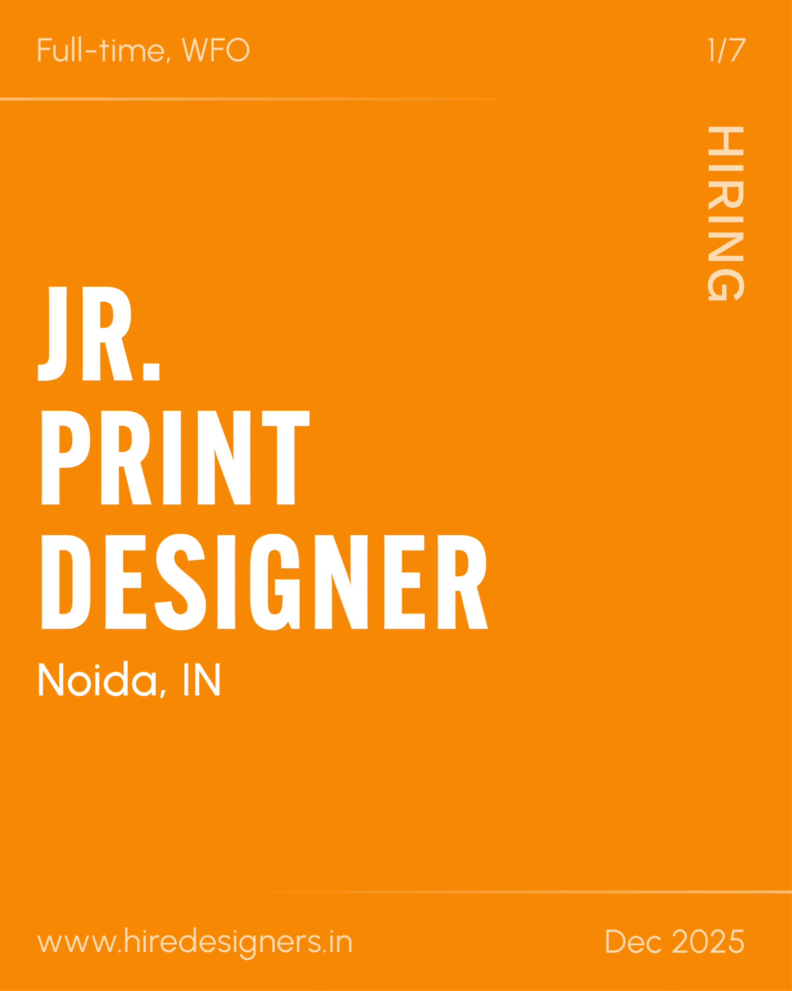 Jr. Print Jr. Print Designer - Hire Designers