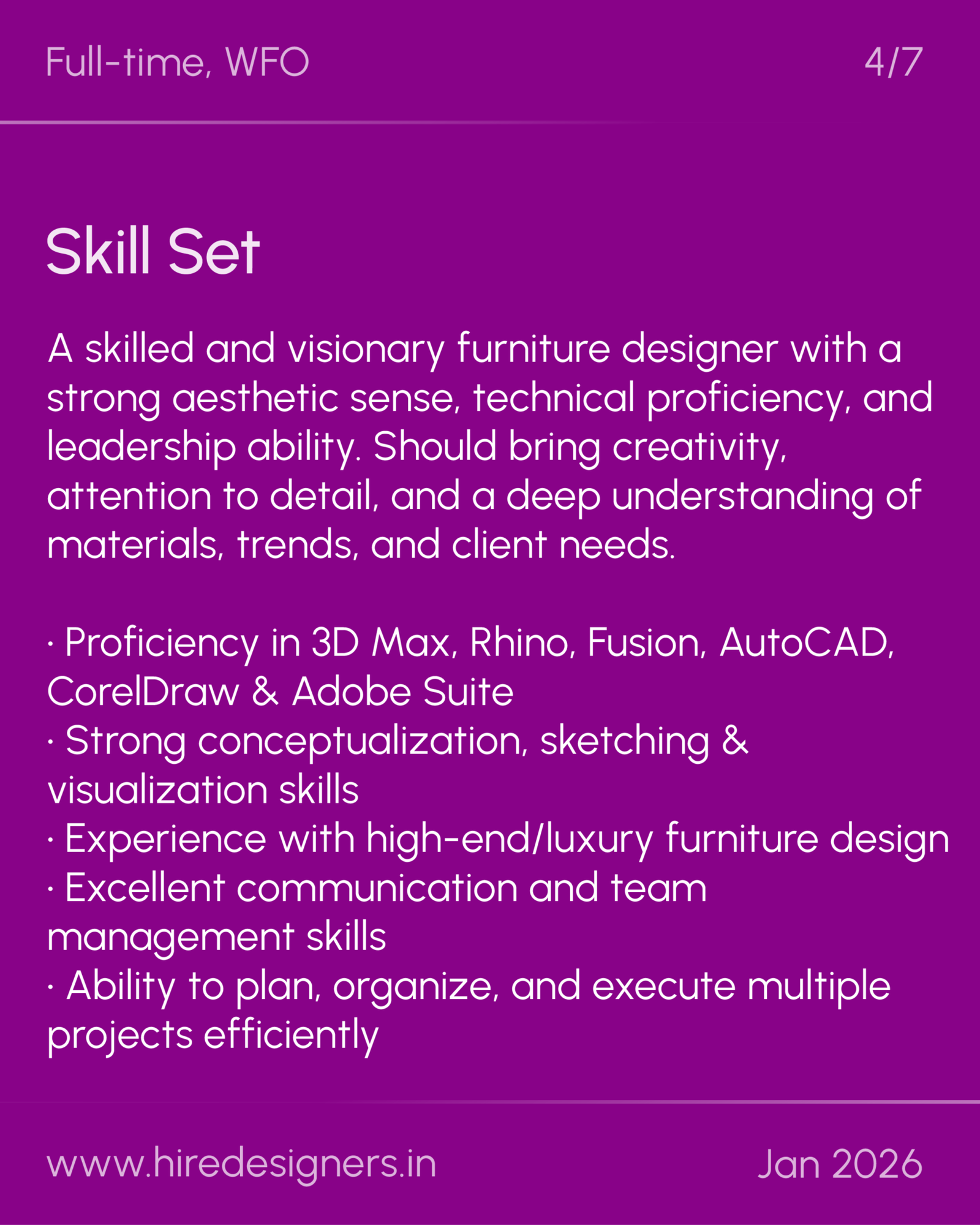 1Furniture Design Manager-GGN_4 - Hire Designers