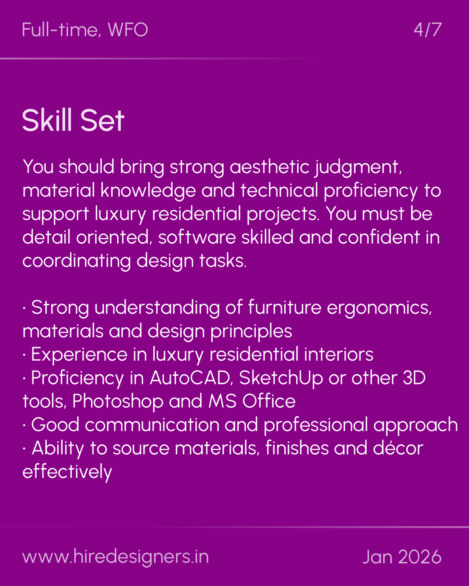 Assoc furniture designer-DEL_4 - Hire Designers