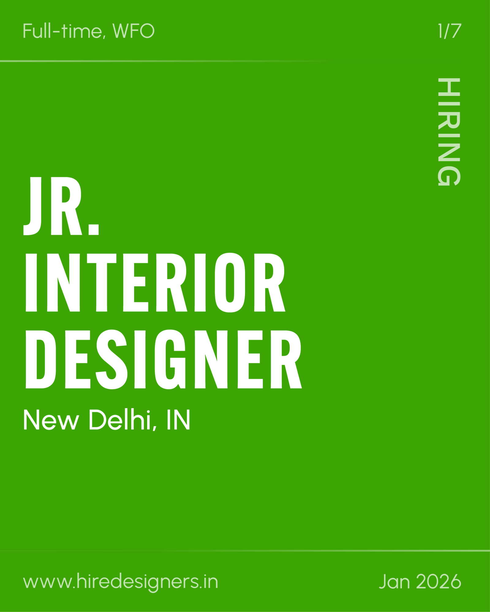 Jr Interior Designer - Hire Designers