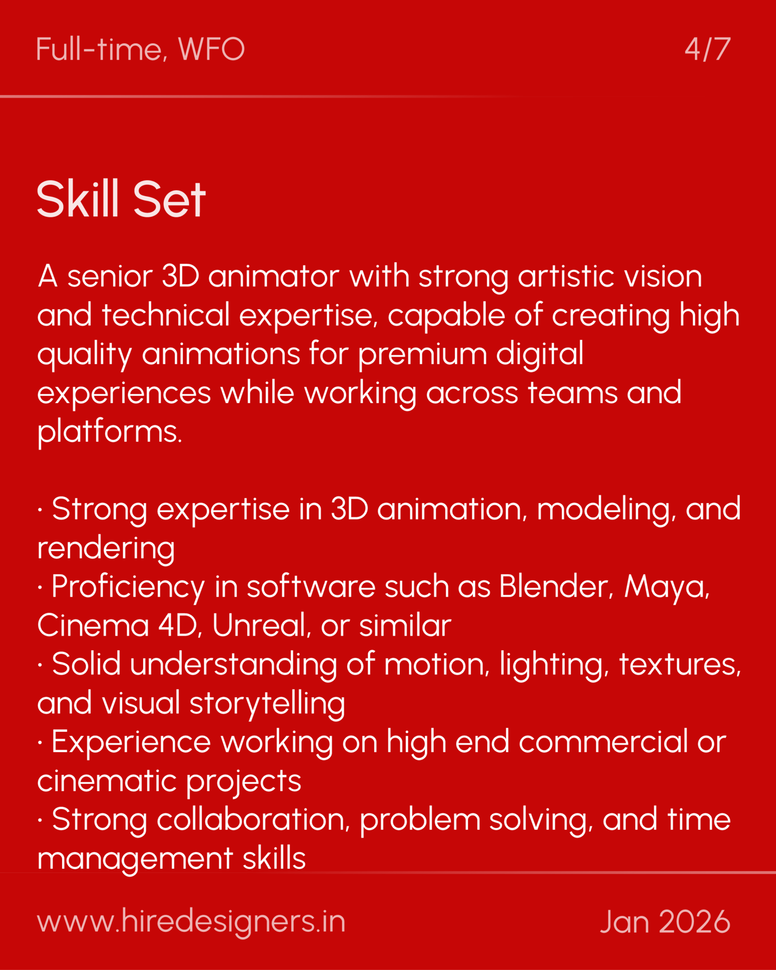 Sr 3D Animator-BNG_36 - Hire Designers