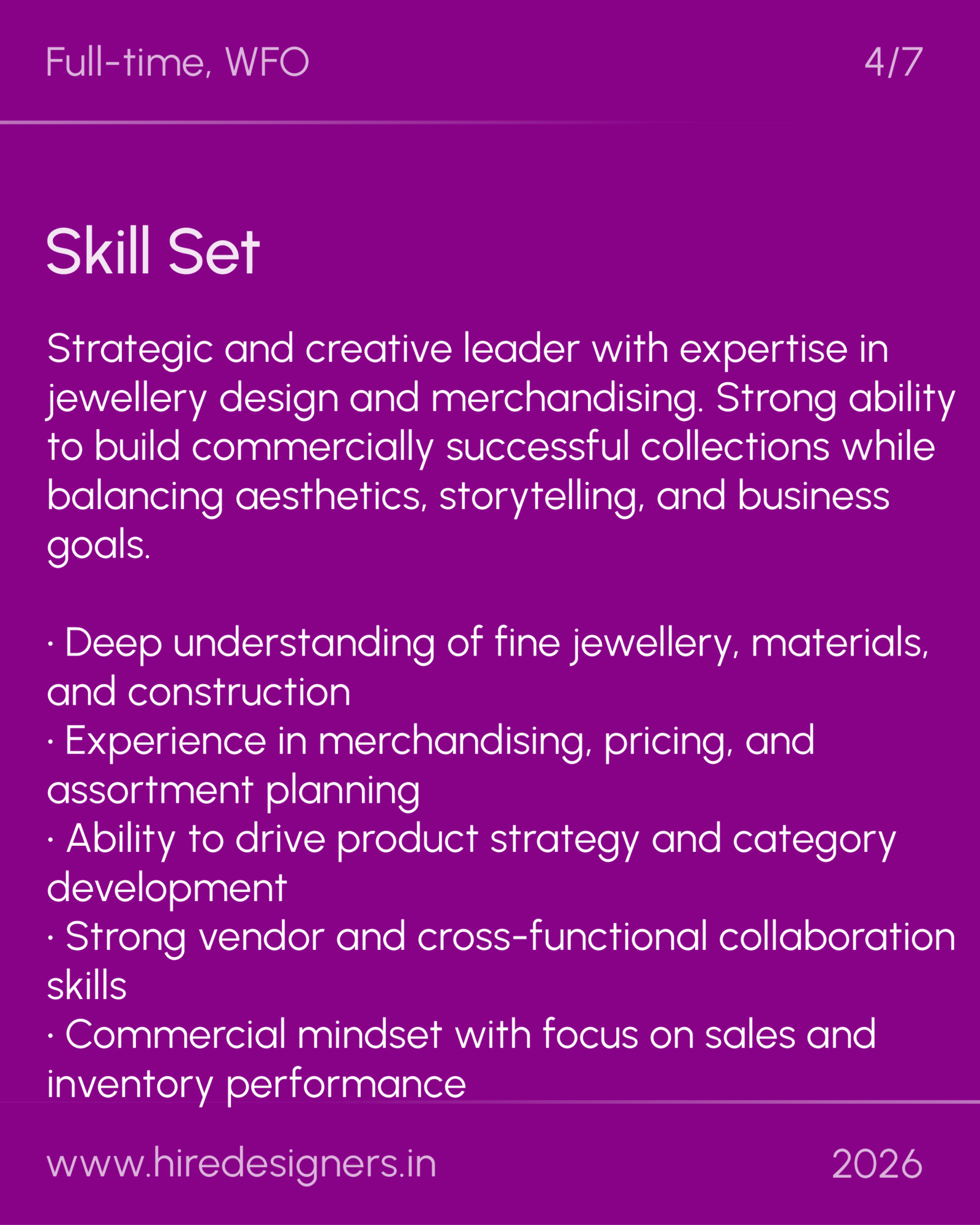 Design Head Jewellery Merchandising_4 - Hire Designers