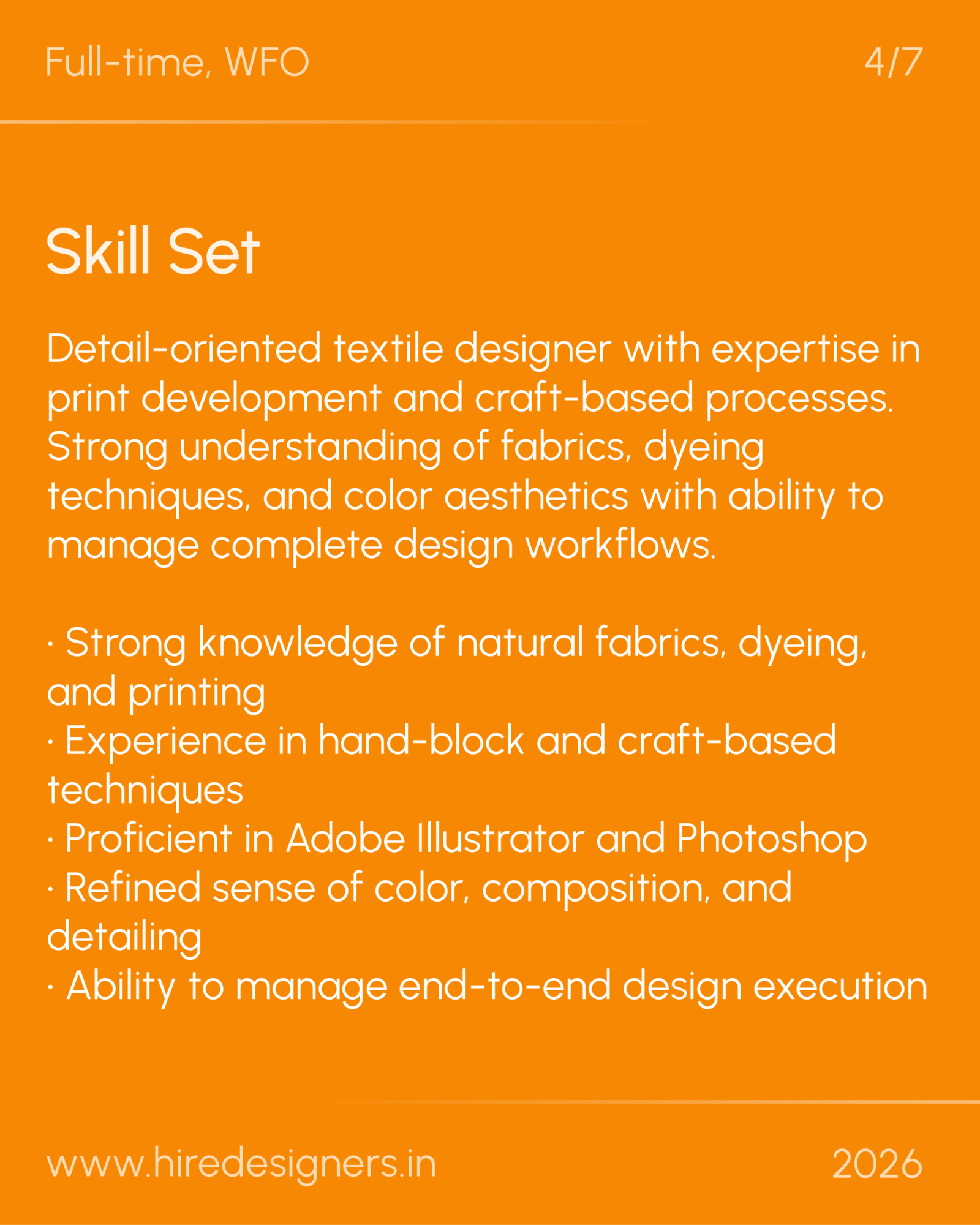 Sr Textile Designer-VAD_12 - Hire Designers